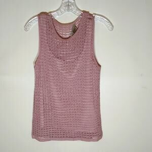Anne Klein women's lite mauve knit top with lining. Size Small.